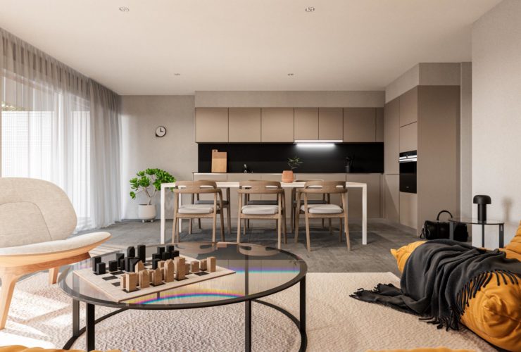 Appartement neuf de 2.5 pièces avec balcon au 1er étage